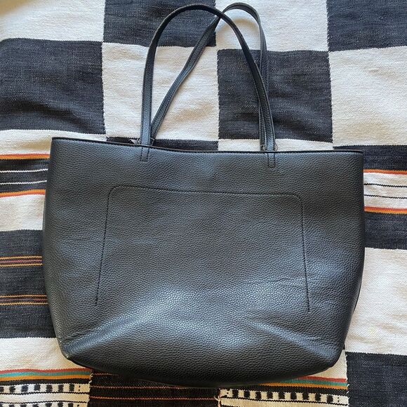 Anne Klein Large Shoulder Bag Tote. Black. Bandana & keychain Wallet. Pleather. - Picture 7 of 16